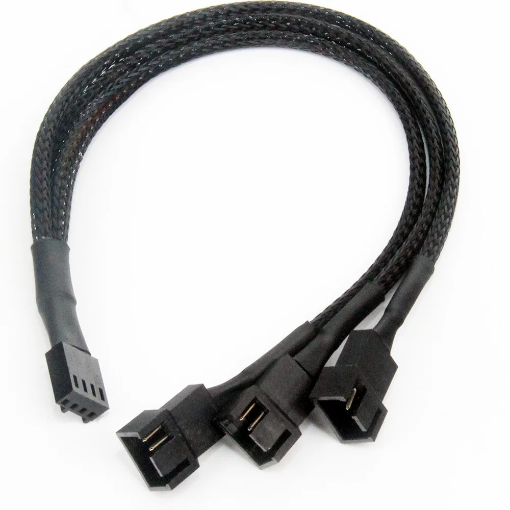 4 Pin Y Splitter Cable 4 Pin PWM Female to 3/4 Motherboard CPU Fan PC Case Fan Extension Adapter Cable Cooling Accessory pwm fan expansion cable pwm fan cable
