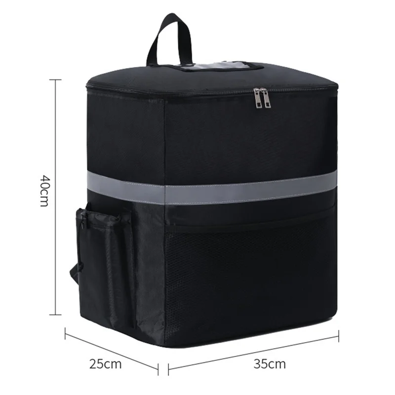 【RECOMMEND】Consegna zaino isolato di grande capacità da 35 litri, per ciclisti, borsa termica per alimenti e bevande, spesa e sp - immagine 6