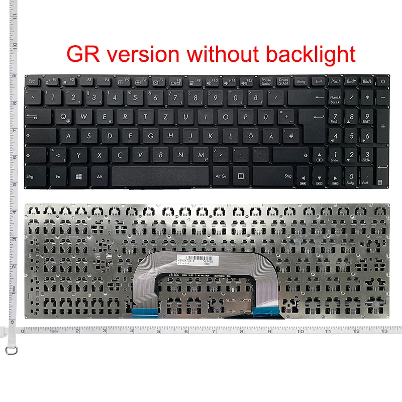 Tastiera Completa Con Retroilluminazione E Poggiapolsi Per Asus X705M, X705F, X705FN, X705FD – Layout USA Argento