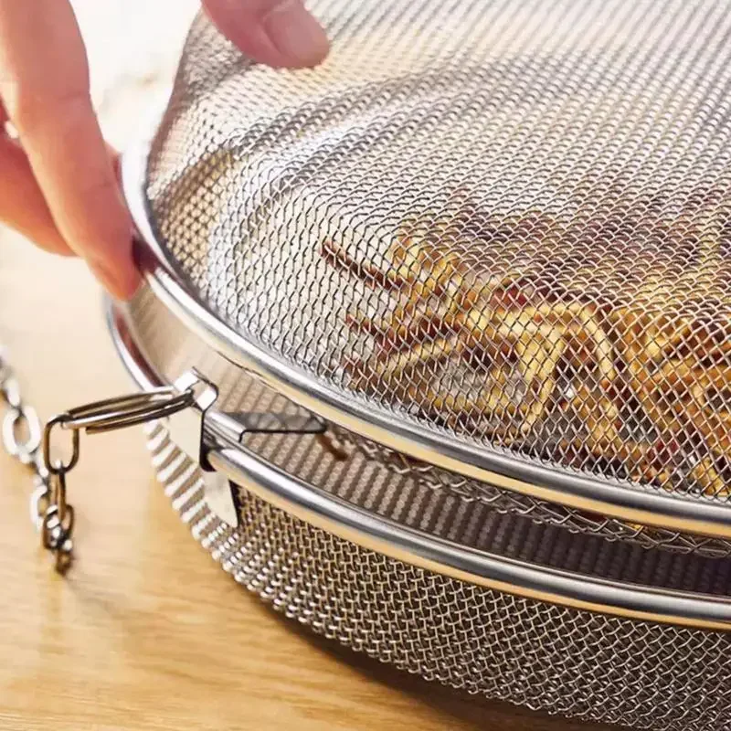 Food Drying Fish Stainless Steel Fly-Proof Round Net Hang Mesh Net Drying Rack Drying Rack Herb Drying For Shrimp Fish Fruit 4