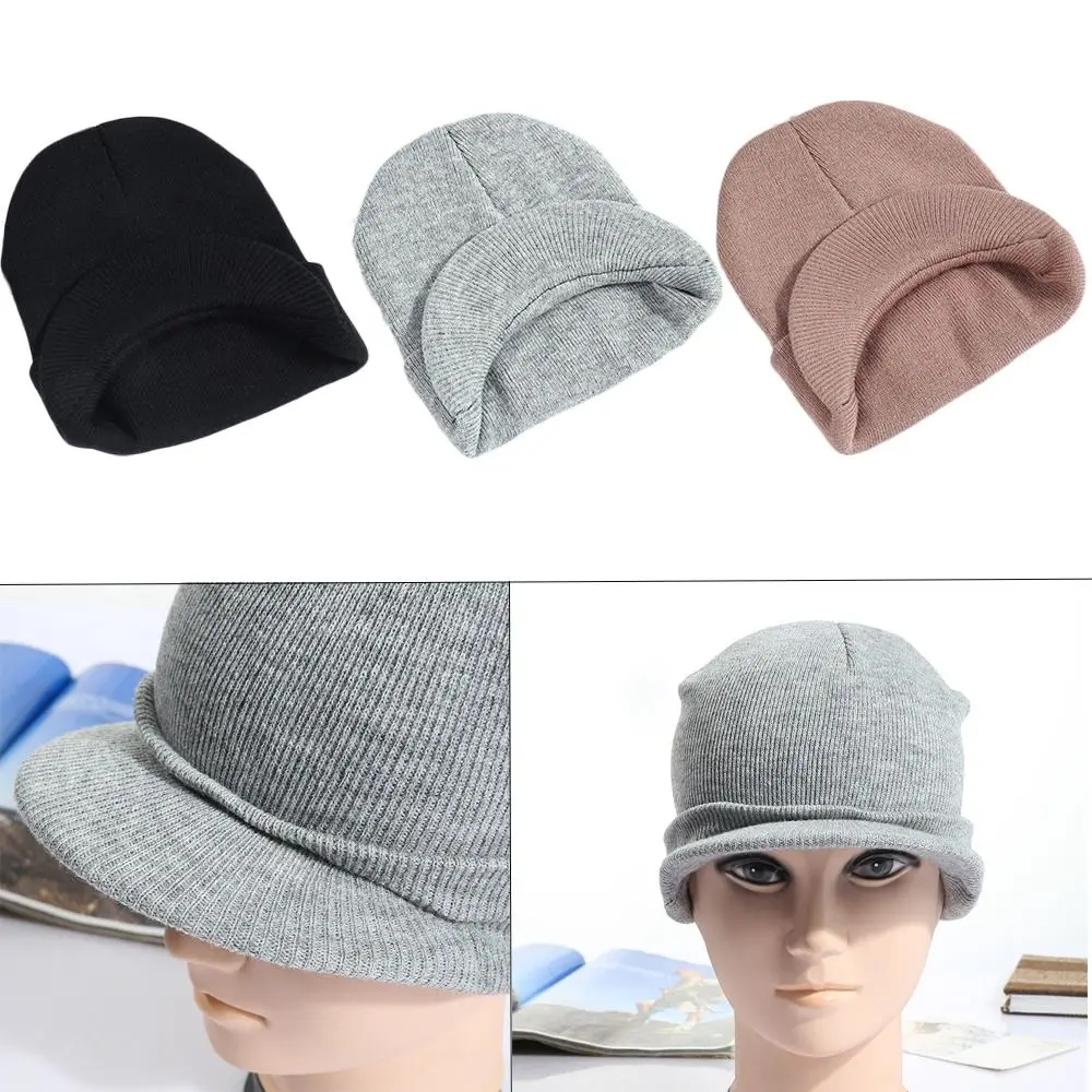 

Keep Warm Knitted Hat Outgoing Middle Aged Ear Guard Outdoor Beanit Hat Windproof Warm Thick Men Winter Cap