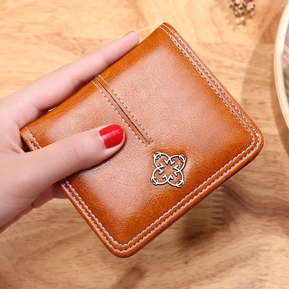 PU Leather Women's Wallets	Short Handbags Zipper Coin Wallet Credit Card Holder Luxury Designer Small Purses for Women 4