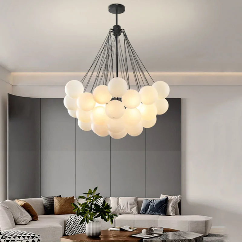 Suspension grappe en verre élégante • Luminaires Tendance