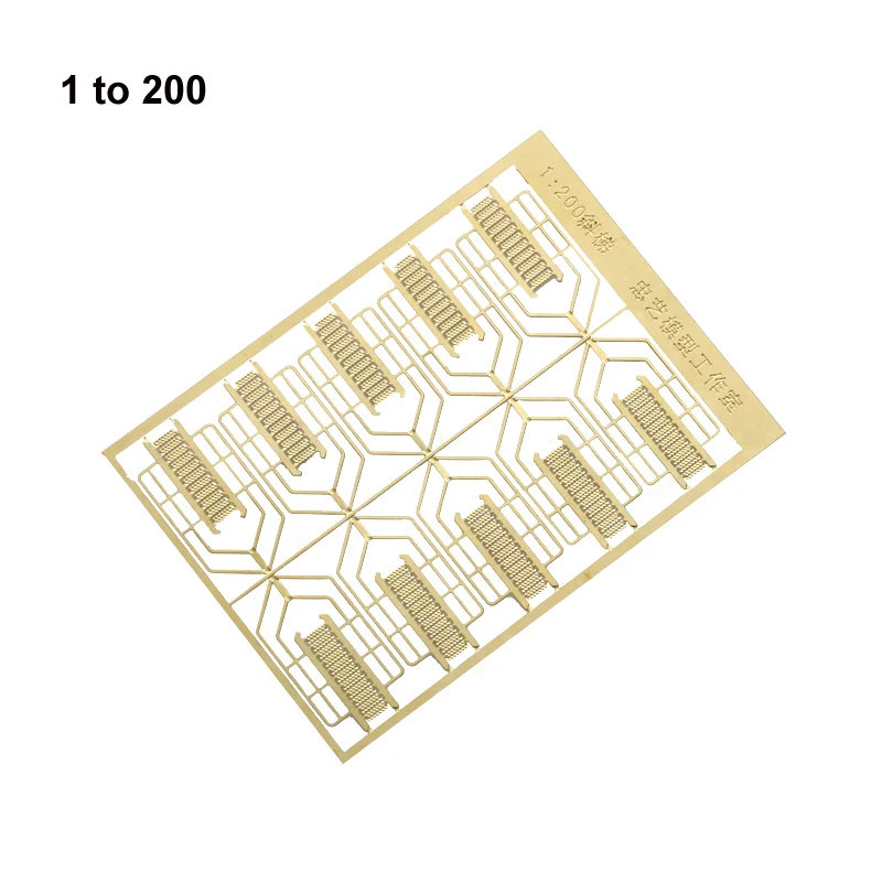 1Set Simulated Model Ship Etching Ladder 1:72 1:100 1:150 1:200 Brass Etched Sheet Micro Stairs for Remote Control Boat Assembly 5