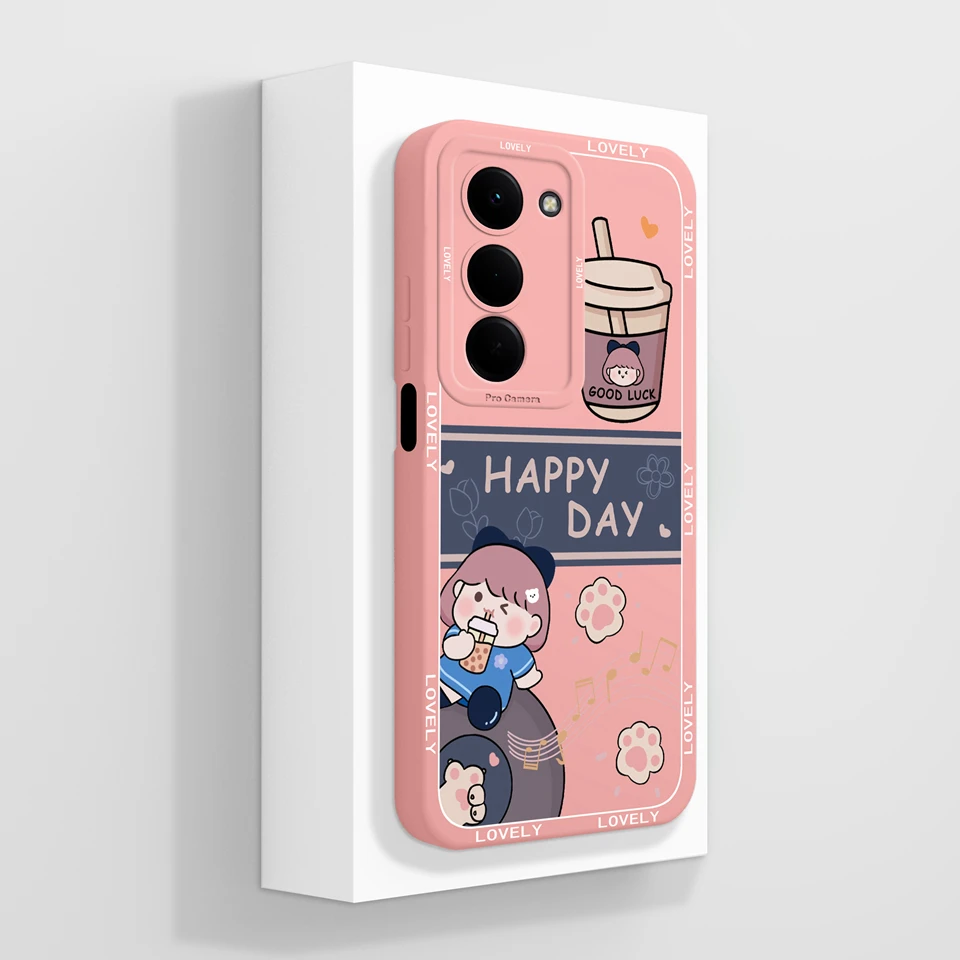 Adorable Girl Avocado Soft Back Cover - Trendy Fall Prevention Case