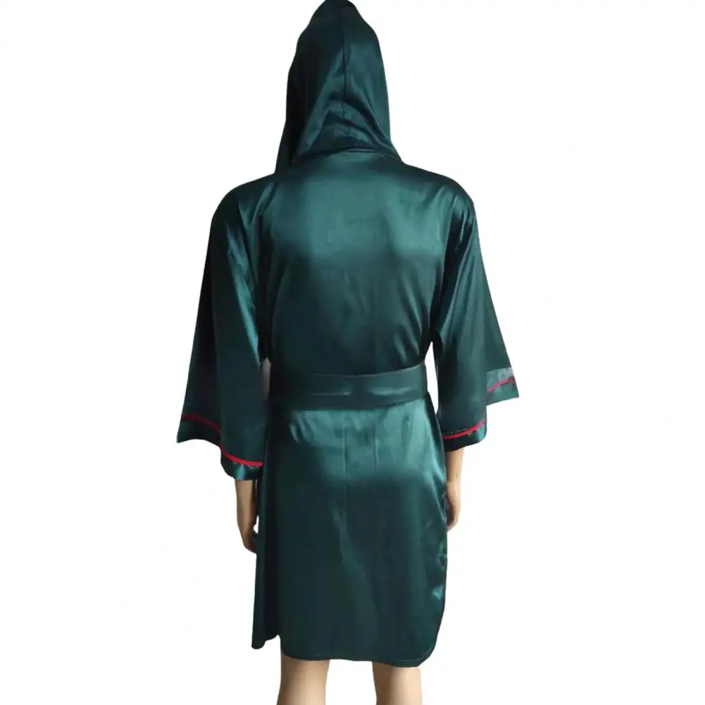 Solid Color Hooded Boxing Robe Men Women Boxer kickboxing Wrestle Martial Arts Jerseys Boxing Robe with Belt