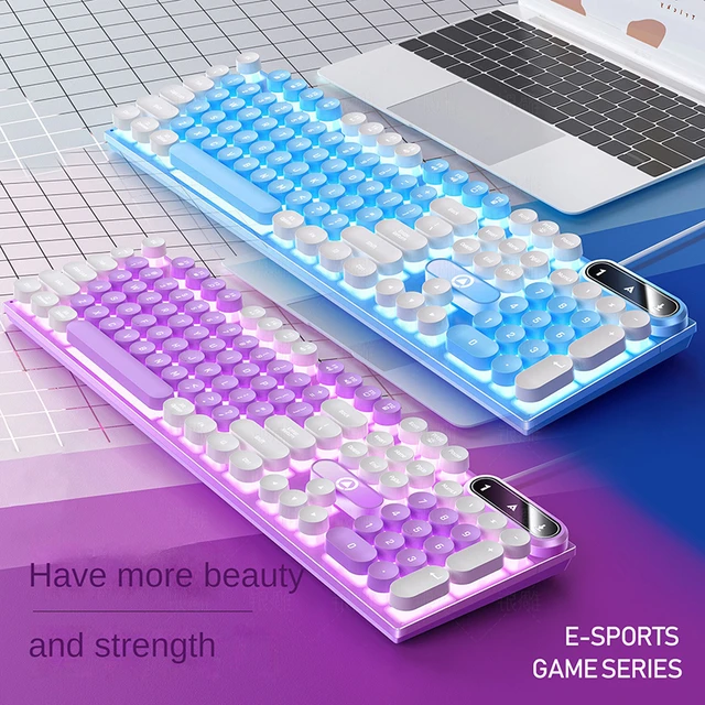 Aydınlık klavye e-spor mekanik hissediyorum e-spor Online oyun kablosu  klavye Punk renk eşleştirme bilgisayar aksesuarları - AliExpress