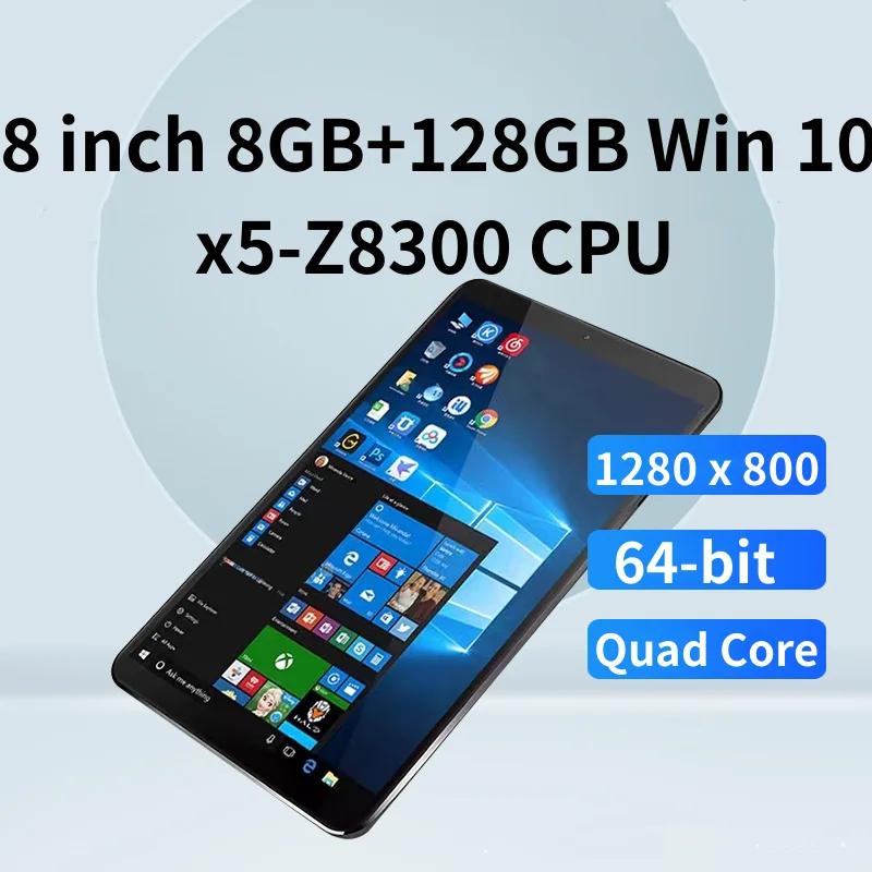8 INCH 64 Bit AR3 Windows 10 Tablet PC 8GB RAM 128GB ROM 1280*800 Pixel  build in 4000mAh Battery Dual Camera Quad Core 2