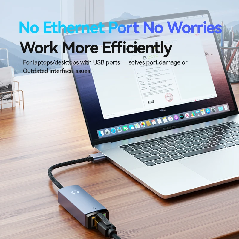 MZX 1000Mbps 네트워크 카드 어댑터 USB 3.0 유형 C A - RJ45 1G 기가비트 이더넷 인터넷 네트워킹(노트북 PC 액세서리용)