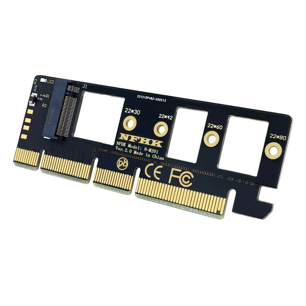 

Expansion Card M.2 NVME SSD to PCIE 3.0 X16/X8/X4 Desktop SSD Adapter Card Support 2230 2242 2260 2280 Size SSD