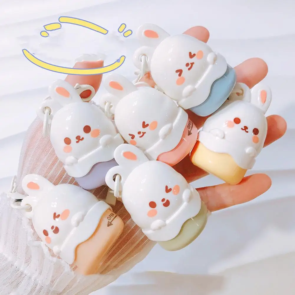 Cute Little Bunny Lip Balm Deep Moisturizing Refreshing Fruity Lip Base Makeup Nourishing Lip Care Long Lasting Brighten Lips