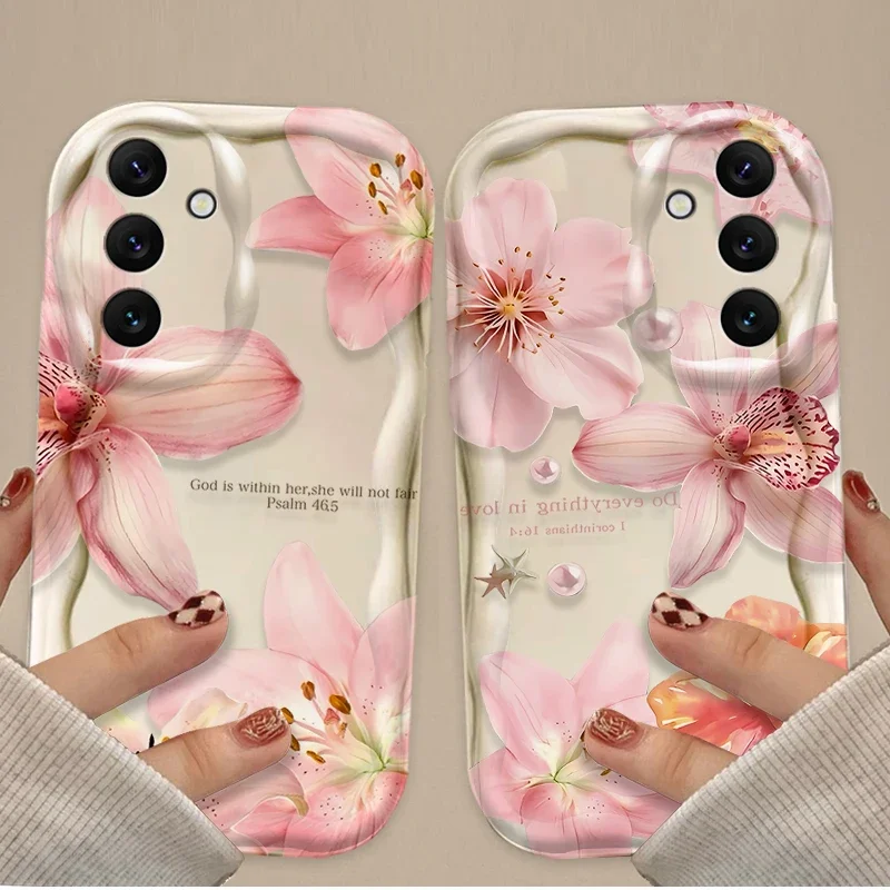 Pink Trumpet Flower Design Phone Case