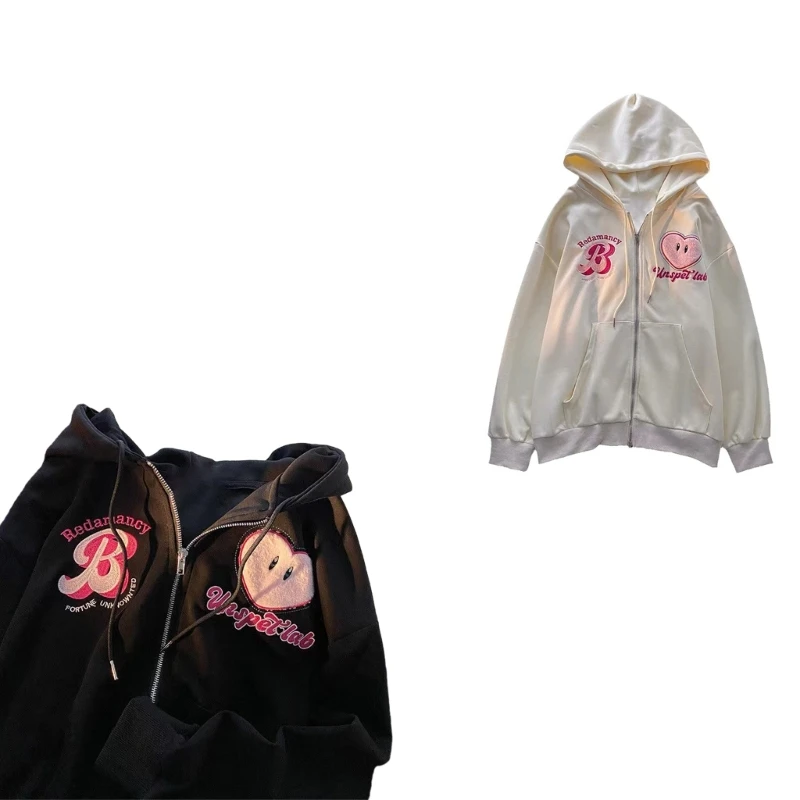 

Q0KE Fashionable Casual Sweatshirt with Exquisite Embroidery Craftsmanship Long Sleeve Tops for Women