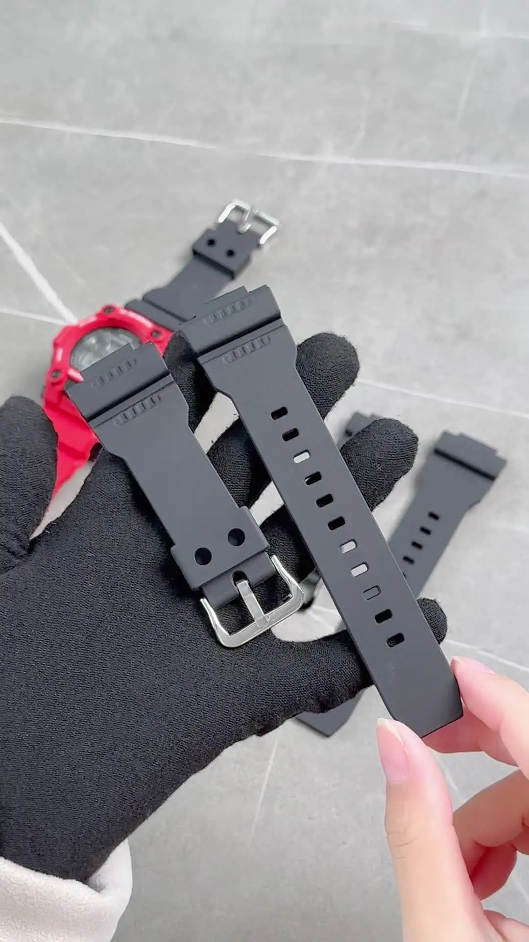 WRISTARMOR Cinturino Di Ricambio In Resina Per G-Shock GW-7900, G-7900 - Gomma Impermeabile Con Kit Attrezzi - 4