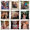 DIY Logo Custom Cushion Cover Baby Family Pets Pillow Case Luxury Brand Customized Throw Pillow Cover Linen Housse 4