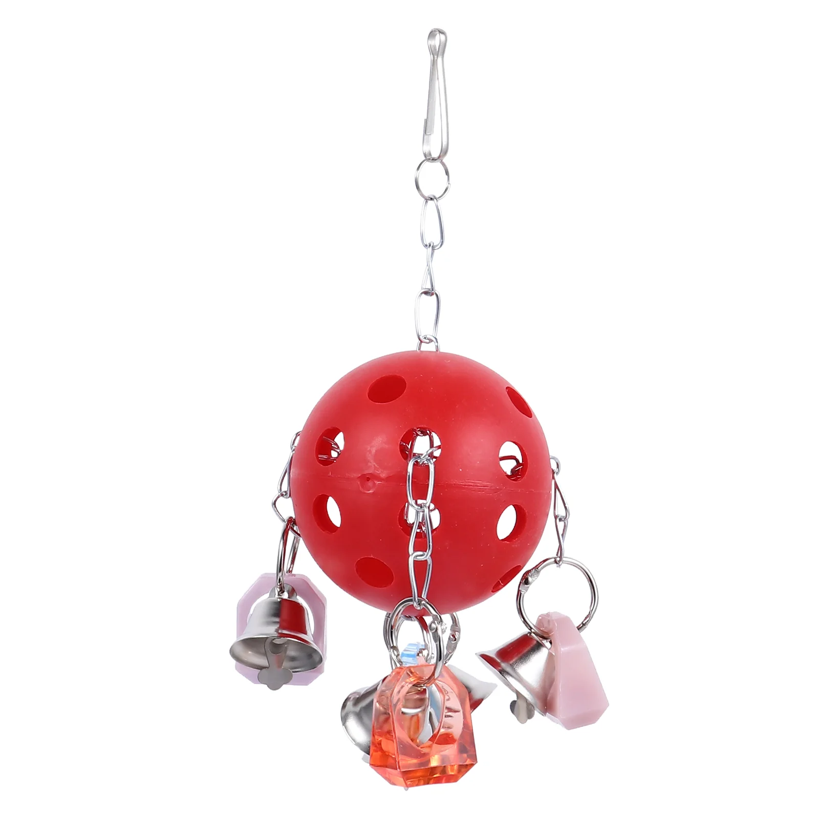 

Parrot Bell Ball Colorful Toy Hanging Bird Bite Plastic Pet Cage Decoration
