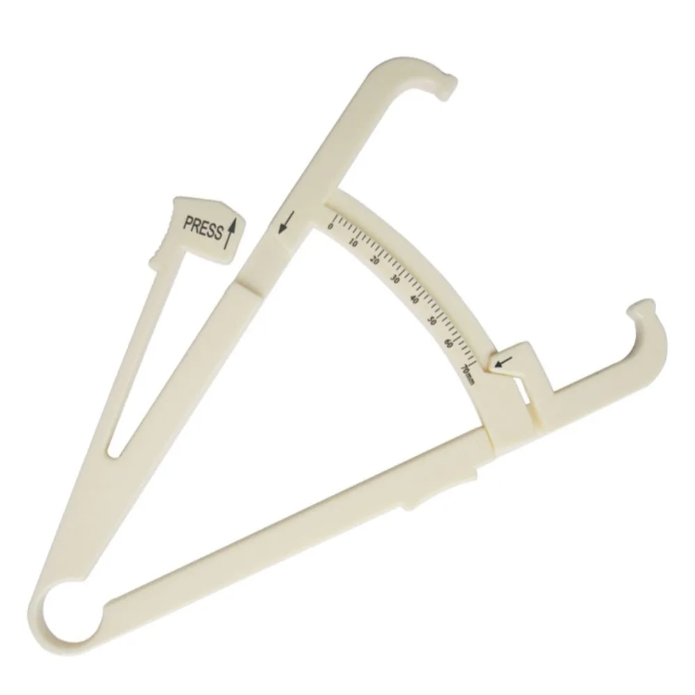 1Pcs Crossfit Body Fat Loss Tester Calculator Fitness Caliper Clip Measurement Slim Skin Fold Body Fat Chart Gym Equipment body fat caliper