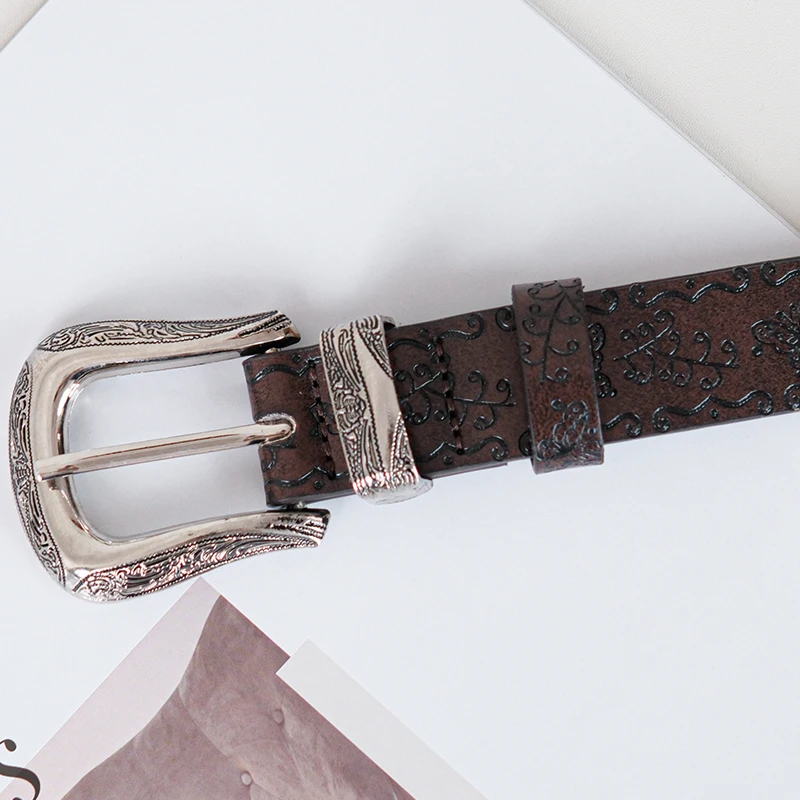 Brauner Retro-Gürtel im amerikanischen Stil für Damen, 2025, neuer Millennium Sexy Girl-Ledergürtel, vielseitiges Accessoire für Jeans, y2 – Detail 6