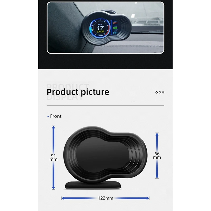 HUD OBD2 HD   ÷   ӵ ͸,  ͺ 극ũ ׽Ʈ ڵ, F9