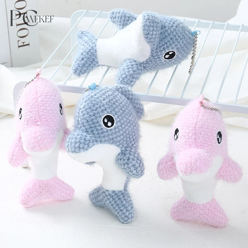 

1Pc Cute Dolphin Plush Doll Pendants Kids Toys Backpack Hangings Stuffed Animals Christmas Car Keyring Keychain Charm Birthday