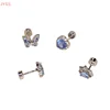 Premium Sense Blue Earrings Love Butterfly Cochlear Stud Sleep Free Ear Bone Stud Metal Simple Earrings 5