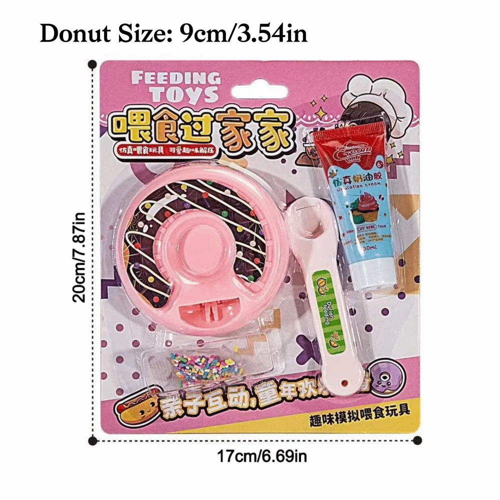 Kawaii DIY Donut Donut Food Feeding Simulation Cream Japanese Pudding Feeding Interactive Play Play House Early Education