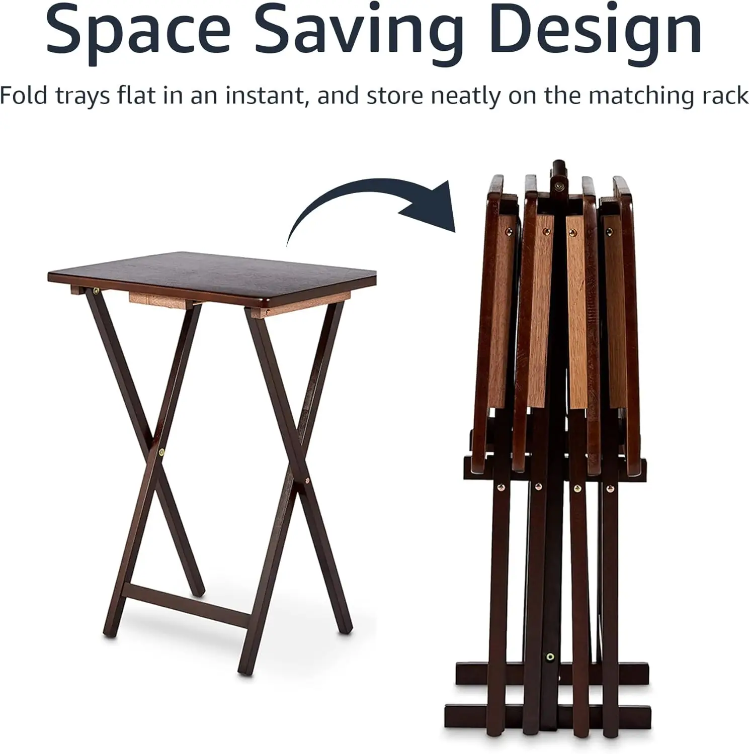 Foldable tray table set image 4