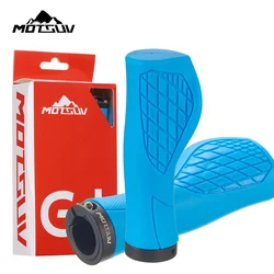 Ergonomic Soft Rubber Anti - Skid Lockable Mountain Bike Handlebar Grip with Tool (Blue)