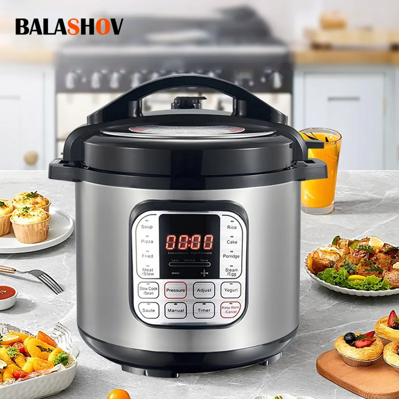 5L Electric Pressure Cooker 1000W Household Multifunctional Electric Pressure Cooker Stew Soup Cooking Timer Fully Rice