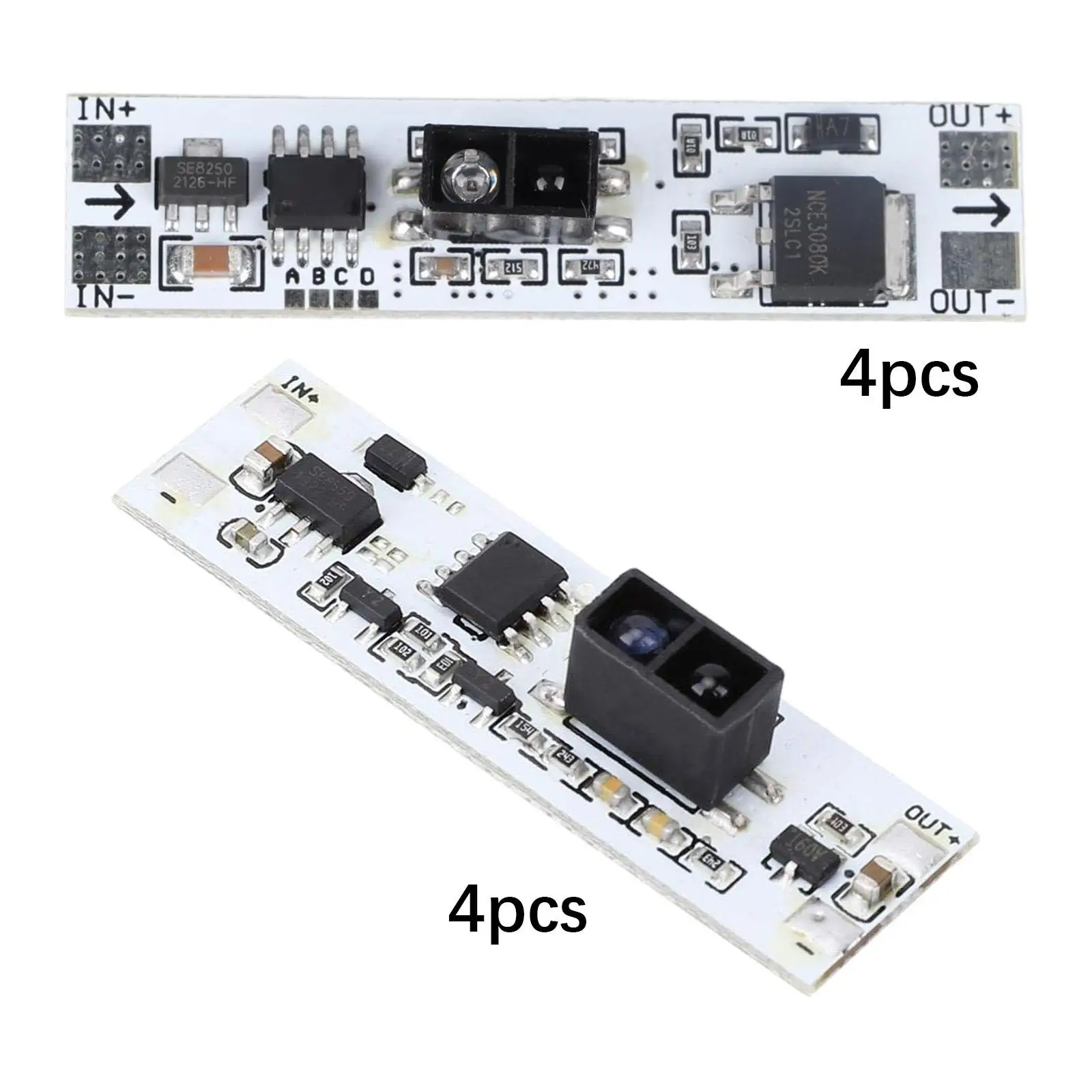 4 Pcs Hand Sweep Sensor Module LED Light Controller Practical Cabinet Light Sensor Switch Module for Cupboard Wardrobe