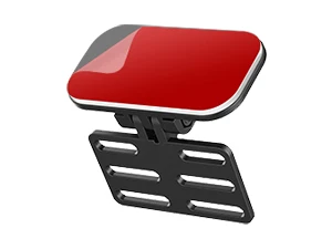 Red and black dash cam mount for rear window camera, compatible with AZDOME and REDTIGER