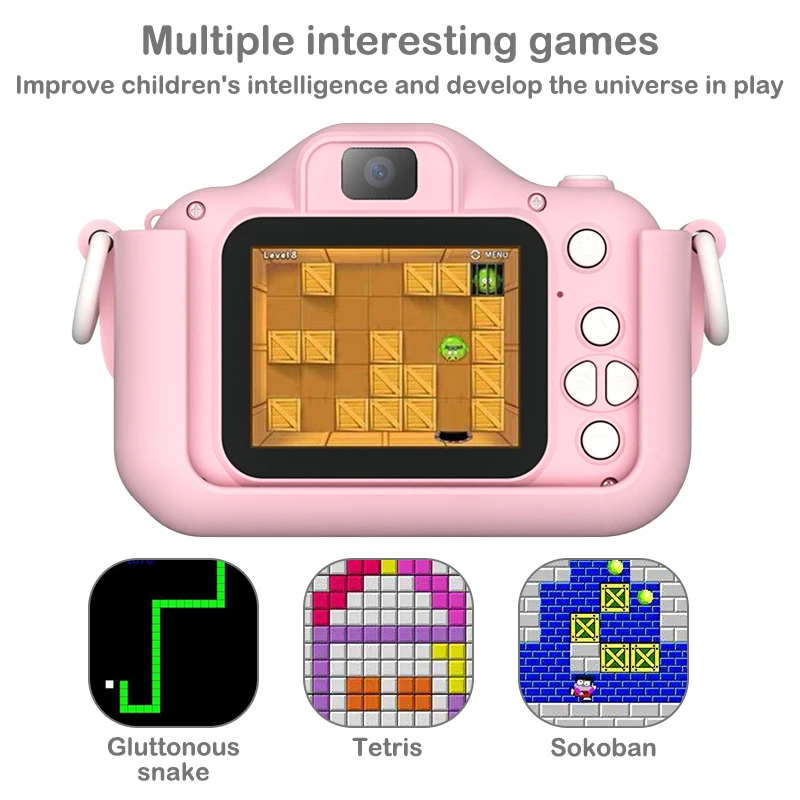 Children Cartoon Camera 1080P HD Taking Photos Videos Music Playback Baby Cartoon Toys Mini Camera Birthday Gifts Toys Outdoor digital camera wooden camera toys