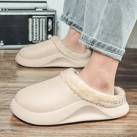 Winter Men Slippers Soft Flax Simple Cute Warm Home Men Women House Floor Indoor Slides Fur Shoes Room Flat