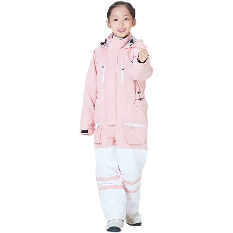 Children's Jumpsuit Boy or Girl Snow Suit Coverall Skiing Snowboarding Clothing Windproof Waterproof Winter Outdoor Sports Wear