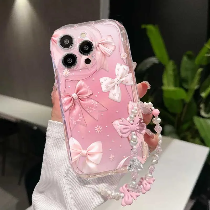 Butterfly Design Phone Case with Lanyard Attachment