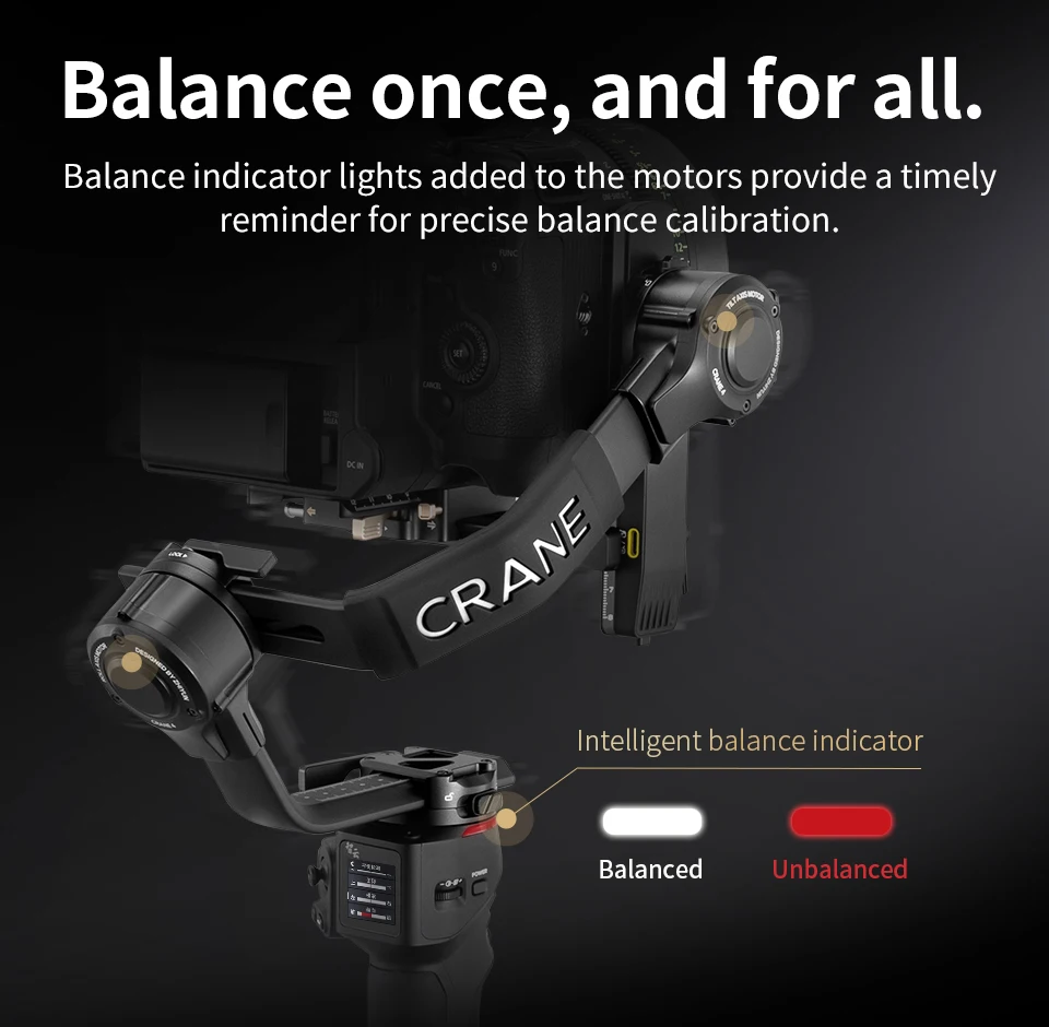 ZHIYUN 핸드헬드 짐벌 카메라 스태빌라이저, 카메라 터치 스크린 인물 촬영,  니콘 캐논 DSLR 카메라용, 크레인 4, 3 축