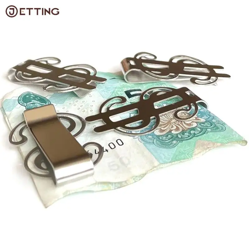 Slim Money Clip Stainless Steel Cash Bills Credit Clip New Dollar Design Fashion Coin Banknote Cash Clamp Holder 1PCS