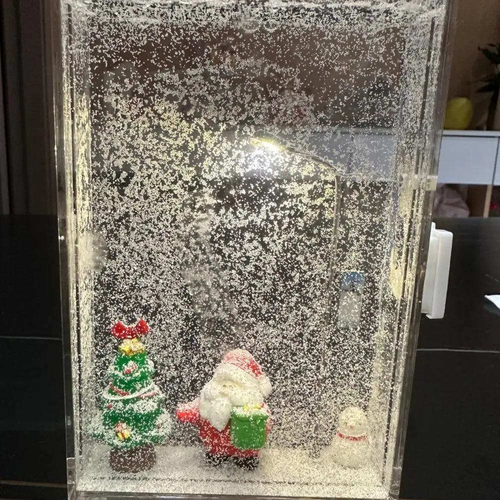 DIY Snow Scene Street Light Snowflake Lamp Kit Tabletop Self-Assembly Project DIY Snowy Scenery Night Light Gift for Friends