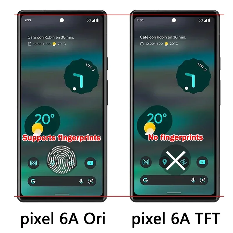 TFT Quality For Google Pixel 6A Display For Google Pixel6A LCD