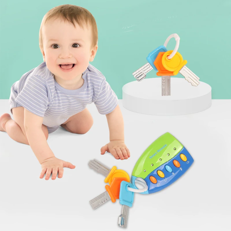 Music Toys Baby Toy Musical Cartoon Car Key Vocal Sounds Smart Remote Car Voices Pretend Play Educational For Children