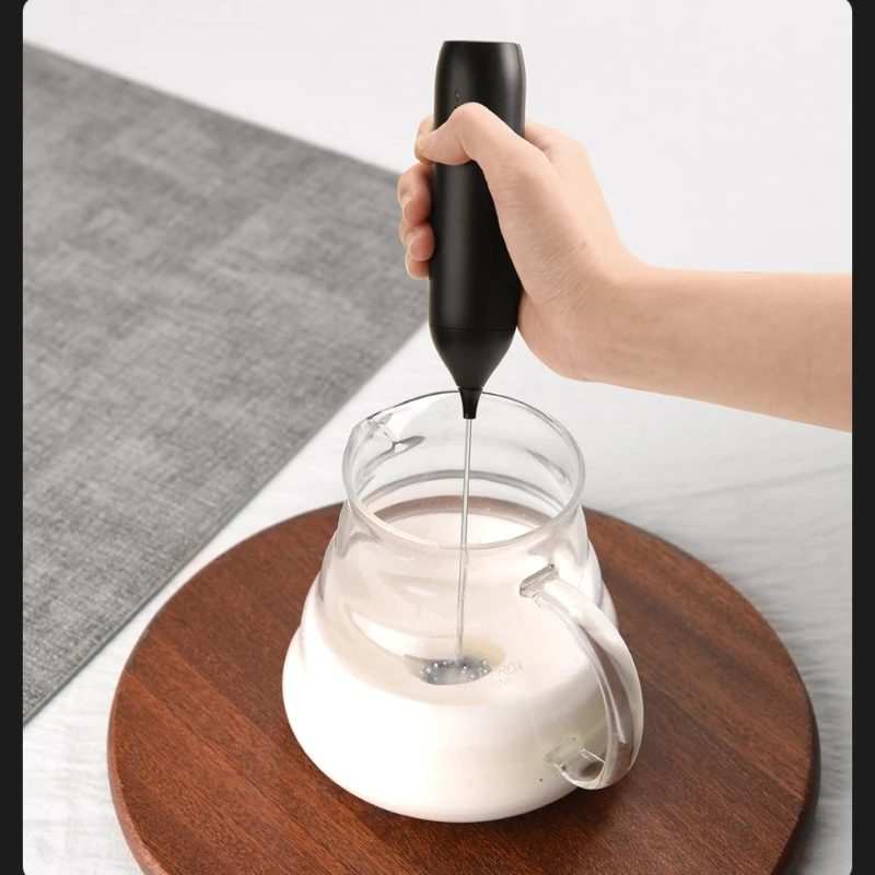 Electric Milk Frother, Electric Egg Beater, Handheld Frother, Coffee Drinks, Egg Beater, Cappuccino Mini Frother 5