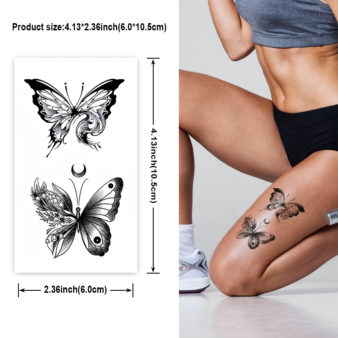 Temporary Tattoo Stickers - 60 Sheets of Durable, Easy-Apply, Waterproof Body Art Designs