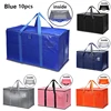 4/8/10 Pack Extra Large Moving Bags with Zippers Carrying Handles Heavy Duty Storage Tote Moving Boxes for Space Saving 1
