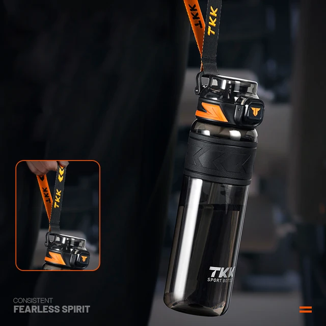 TKK 600/800/1000ml Sports Watter Bottle Tritan BPA free Straw Portable Leak-proof Plastic Drinkware Outdoor Fitness Kettle 6