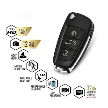 1080P Full HD Car Key Mini Camera Small Infrared Night Vision Camera Keychain Portable Ultra-Small Camera Suport Hidden TF Card 13