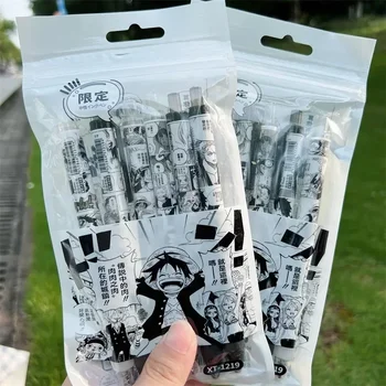 6 pezzi Anime ONE PIECE 0.5mm Penne Rufy Zoro Sanji Nami Usopp Robi Penne gel Scuola Ufficio Forniture di cancelleria Regali Giocattoli per bambini 1