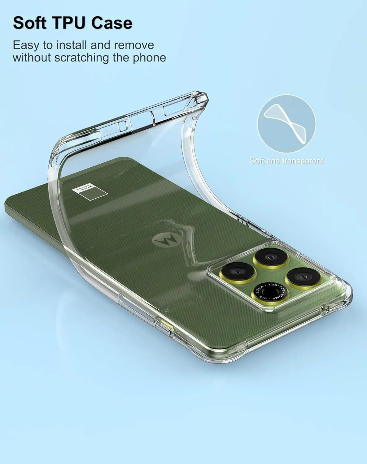 Reinforced Corner Clear Shockproof TPU Case with Camera Protection