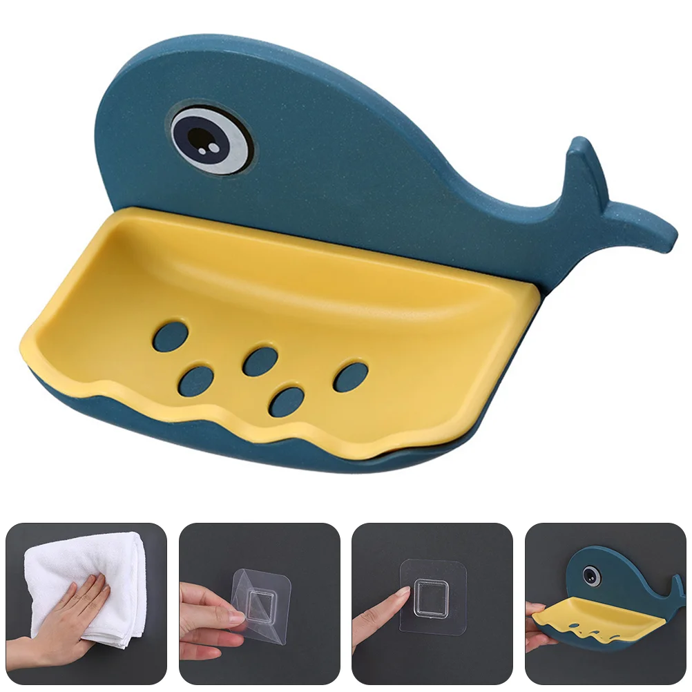 Soap Holder Drain Dish Bar Self Draining Hanging Adhesive Tray Rack Boxes Container Wall-mounted