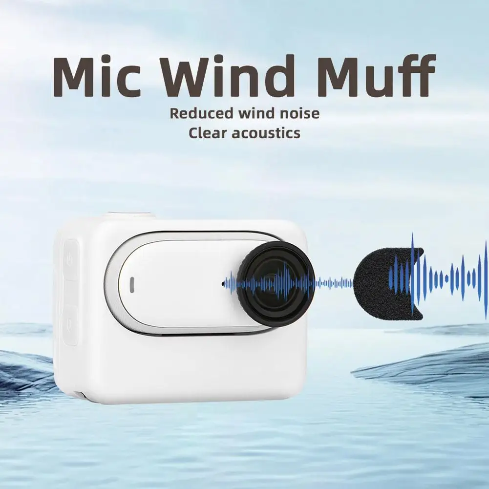 Action camera accessory 6Pcs Mic Wind Muff For Insta360 GO 3S/GO 3 Windproof Cotton Cover Audio Noise Reducer Sponge For Insta 360 GO3 GO3S Accessories