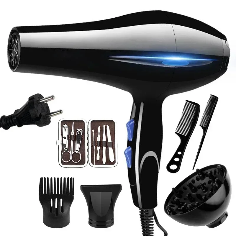 Hair Dryer 2200W Professional Fast Heating Hot And Cold Adjustment Ionic Air Blow with Air Collecting